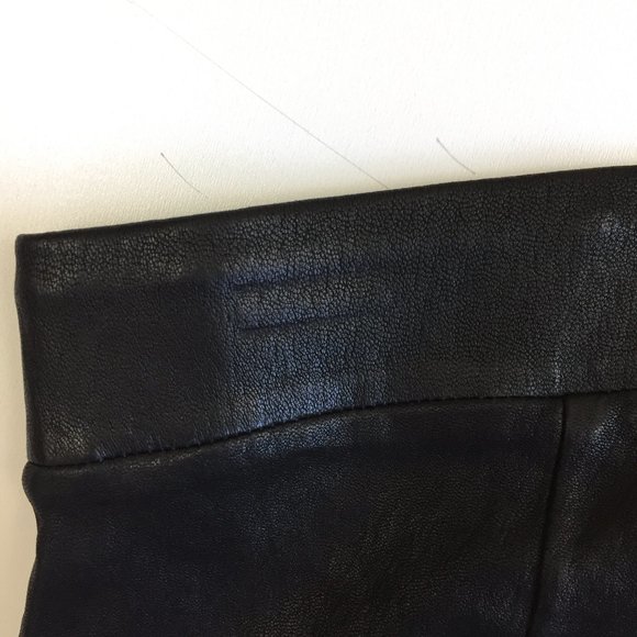 NWT L'AGENCE Black France 100% Genuine Lamb Leather Slim Fit Legging Pants - Picture 12 of 12